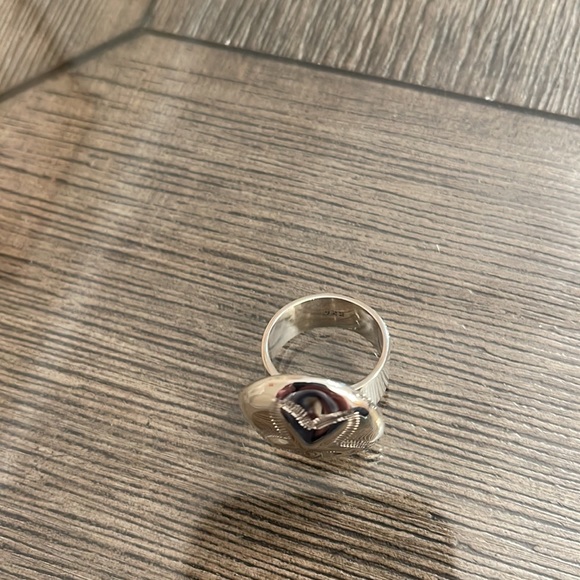 Vintage Sterling Silver Sand Dollar Ring Large Beach Theme Size 7 1/2, Approx. - Picture 12 of 16